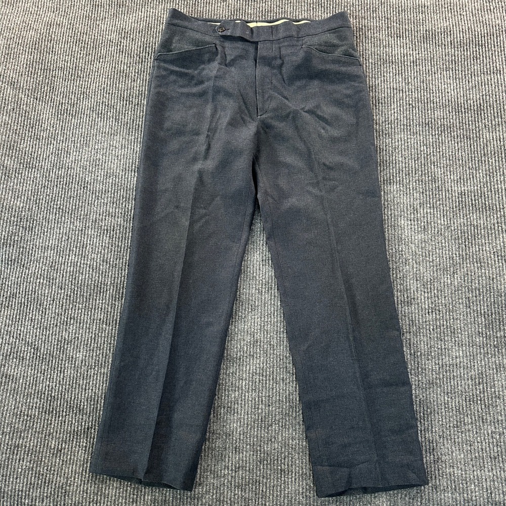 Haggar Expando-Matic Mens Dress Pants 32x29 Charcoal Gray Flat Front Trousers